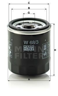 [8002031] Filtru ulei motor Mann W68/3