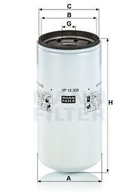 [8002068] Filtru ulei motor Mann WP12308