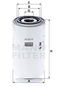 [8002221] Filtru ulei motor Mann W9019