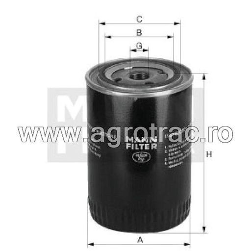 [8002198] Filtru ulei motor Mann W610/3
