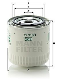 [8002014] Filtru ulei motor Mann W916/1