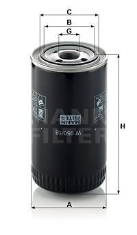 [8002162] Filtru ulei motor Mann W950/18