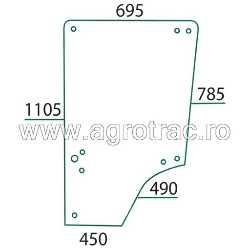 [650885689 26/4022-20] Geam usa L57908 stanga sau dreapta pentru John Deere
