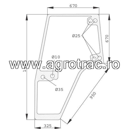 [650S34621080 25/4039-43T] Usa sticla 1-34-621-090 stanga pentru Case IH New Holland Steyr