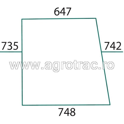 [650S1500351020 22/4047-132T] Geam lateral 281500351020 pentru Fendt
