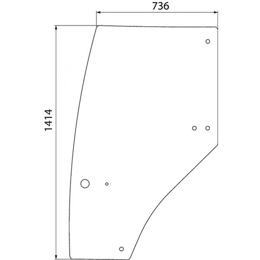 [650S2003A6 25/4039-30 VPM7362] Usa sticla 192003A6 pentru Case IH