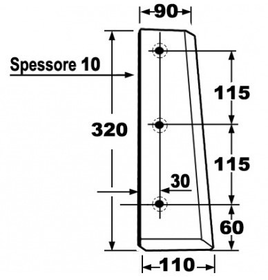 [58.448-B, 50-0052, B126958] Cutit piston 0982.25.10.00 pentru Welger