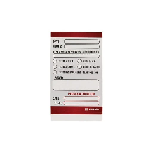 [K2507993] Autocolant de atelier FR (100x) WP005520